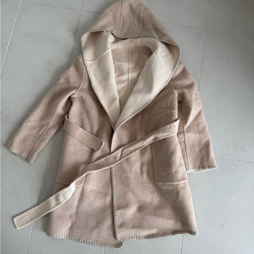 MOTF Cream beige Wool Coat New